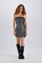New Year's Themed a Form High Waist Sequined Fabric Mini Skirt E1711Ax24Wn - 2