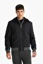 Warm Water Repellent Slim Fit Fur Collar Lined Zipper Ribbed Pocket Faux Leather Coat C5633Ax24W - 3