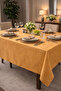 Velvet D Textured Dertsiz m Tablecloth Economic Elegant for the Kitchen and the Living Room Mustard