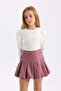 Fitted Crew Neck Knitwear Sweater for Girls D1393A824Wn - 3