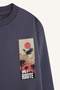 Boy Oversize Wide Fit Crew Neck Printed Sweatshirt D5787A824Wn - 8