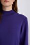 Regular Fit Half Turtleneck Long Sleeve Tie Detail Maxi Knitwear Dress D9000Ax24Wn - 8