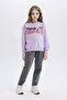 Girl's Printed Elastic Waist Leg Jogger Sweatpants 3191522 - 2