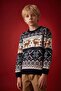 Boy's Crew Neck Christmas Themed Knitwear Sweater C9619A824Cw