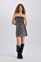 New Year's Themed a Form High Waist Sequined Fabric Mini Skirt E1711Ax24Wn - 3
