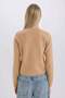Regular Fit Crew Neck Basic Plain Buttoned Knitwear Cardigan C1500Ax24Wn - 6