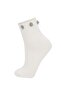 Women's Flower Detailed Cotton Socks D7723Axns - 3