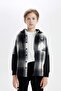 Boy's Oversize Wide Fit Hooded Flannel Long Sleeve Shirt C7510A824Wn - 6