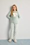 Pajama Set Polar Fleece Long Sleeve Top Long Bottom Girl Child D1087A824Wn
