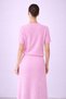 Pink Women's Seasonal Wool Blend Short Sleeve Knitwear Blouse - 4