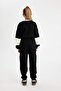 Girl's Printed Black Jogger Sweatpants with Elastic Waist and Pockets D0732A824Au - 6