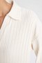 Relax Fit Polo Neck Casual Ribbed Camisole Long Sleeve T-Shirt 3163699 - 5
