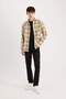 Lumberjack Style Cotton Flannel Long Sleeve Shirt - Regular Fit D6727Ax24Au - 2