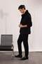 Gabardine Jogger Pants with Double Legs and Elastic Waist Pockets 3158140 - 2