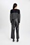 Faux Leather Trousers Culotte Double Pockets High Waist Wide Leg D4806Ax24Au - 6