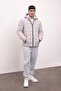 Water Repellent down Coat Slim Fit Slim Fit Hooded Zippered Pocket Lined R0216Az24Au - 2