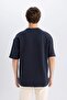 Crew Neck Boxy Fit Cotton Short Sleeve T-Shirt E0225Ax24Au - 7