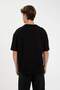 Comfort Regular Fit Relaxed Cut Crew Neck Heavy Fabric Short Sleeve Black T-Shirt C6140Ax24Au - 6