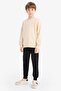 Boy's Black Elastic Waist Leg Pocket Jogger School Sweatpants 25K 801004204 - 2