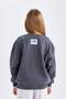 Girl's Nba Wordmark Oversize Wide Fit Crew Neck Sweatshirt C9508A824Au - 6