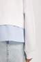Girl's White Relax Fit Crew Neck Button Detail Sweatshirt 3173831 - 5