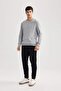 Jogger Sweatpants Standard Fit Basic Straight Waist Lace-Up Elastic Leg with Pockets A6468Ax24Au - 3