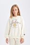 Girls Nba Los Angeles Lakers Oversize Wide Fit Crew Neck Sweatshirt C9506A824Au - 4