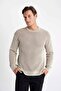 Relax Fit Crew Neck Textured Knitwear Sweater D2061Ax24Au - 3