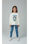 Blue Labubu Printed Tracksuit Set
