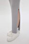 Slim Fit بخصر مطاطي Basic شق Maxi تنورة تريكو D5390AX24AU - 5