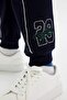 Boy's Navy Blue Printed Thick Jogger Sweatpants with Elastic Waist and Pockets C9288A824Au - 6
