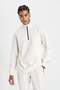Standard Fit Mock Neck Zippered Athlete Sweatshirt D2022Ax24Au - 4
