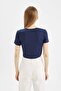 Coool Fitted Basic Plain Short Sleeve T-Shirt C3106Ax24Sm - 5