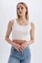 Slim Fit Slim Fit Square Neck Knitwear Undershirt U6412Az24Au - 4
