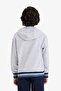 Boy's Gray Text Printed Hooded Thick Sweatshirt C9788A824Au - 5
