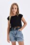 Crew Neck Cropped Short Sleeve T-Shirt Girl Child D6096A824Sp