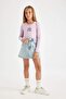 Crew Neck Printed Corded Fabric Ribbed Knit Long Sleeve School Sweatshirt Female Child C7464A824Au - 2