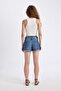 High Waist Cut-Off Hem Jean Shorts C0631Ax24Hs - 6