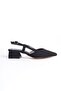 Black Low-Heeled, Thick-Heeled, Side Buckle Women's Evening Dress Classic High-Heeled Shoes - 7