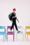 Boy's Black Jogger School Sweatpants with Elastic Waist and Pockets R5970A624Au