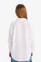 Girl's Oversize Wide Fit Poplin Long Sleeve White School Shirt C7482A824Au - 6
