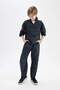 Elastic Waist and Cuffs Pocketed Jogger Parachute Pants for Boys D0334A824Au