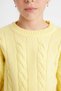 Crew Neck Hair Braided Knitwear Sweater Girls B1556A824Au - 5
