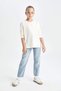 Girl's Mom Fit Ripped Detailed Skinny Jeans Trousers with Pockets C8532A824Au - 3