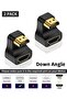 محول HDMI بدقة 8K بزاوية 180 درجة، عبوة من قطعتين، وصلة تمديد من ذكر إلى أنثى بزاوية سفلية مع مؤشر LED لأجهزة الكمبيوتر المحمولة - 2