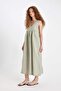 Manuka X 100% Linen V-Neck Sleeveless Midi Dress D4371Ax24Hs - 4