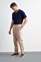 Standard Fit Polo Collar Zippered Knitwear Short Sleeve T-Shirt D6199Ax24Hs - 2