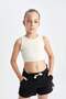 Crew Neck Athlete Girls' T-Shirt C9604A824Hs