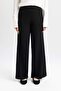 Relax Fit Knitwear Trousers with Elastic Waist Basic Wide Leg Y1325Az24Au - 4