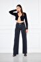 Wide Leg Lycra Trousers - 4
